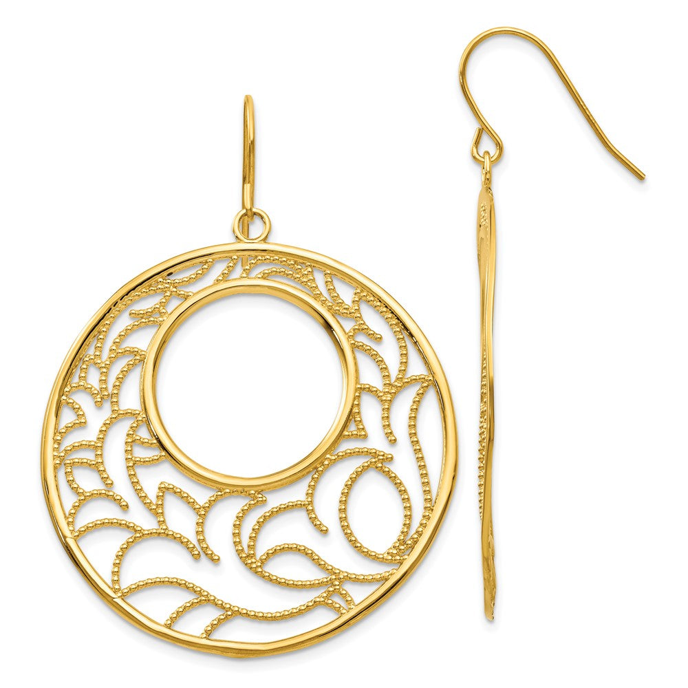 14K Gelbgold Kreis Ohrringe