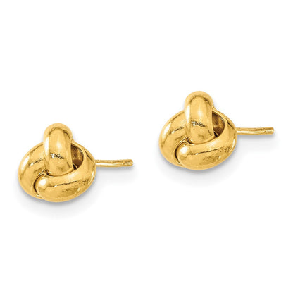 14K Gelbgold Poliert Liebe Knoten Ohrstecker