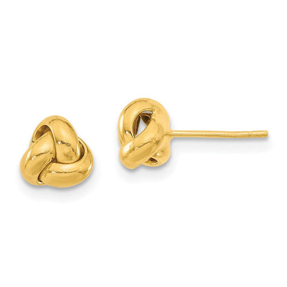 14K Gelbgold Poliert Liebe Knoten Ohrstecker
