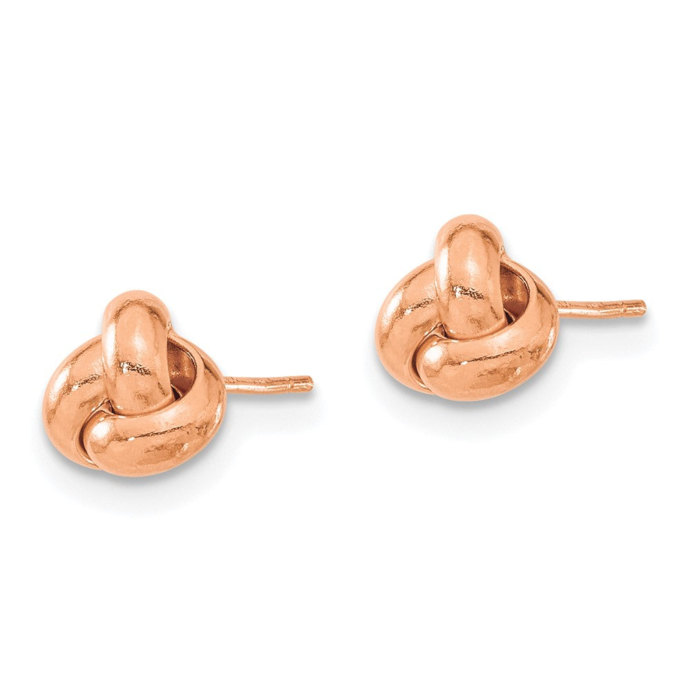 14K Roségold Poliert Liebe Knoten Ohrstecker