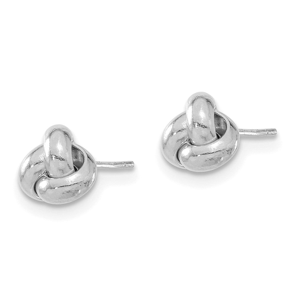 14K Weißgold Poliert Liebe Knoten Ohrstecker