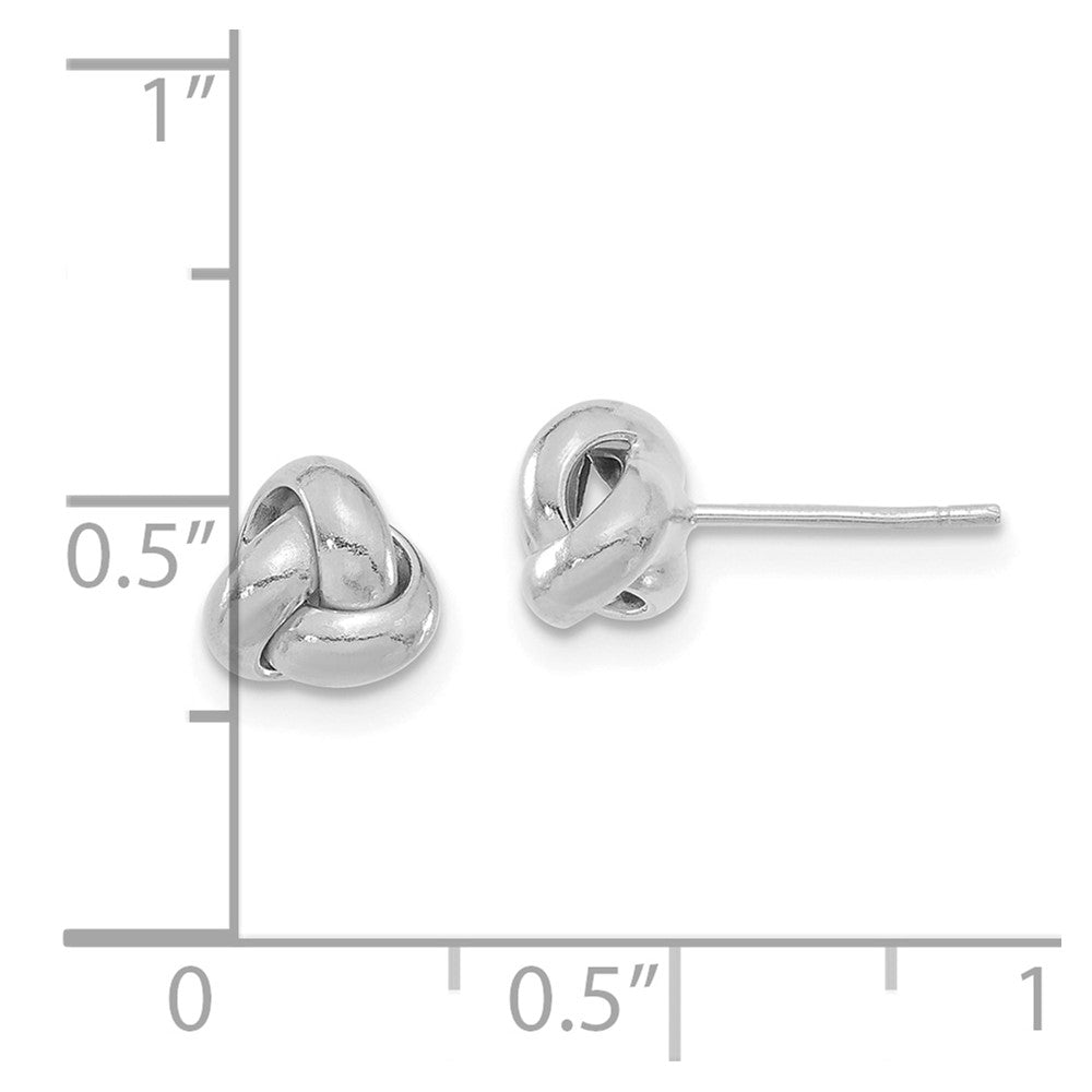 14K Weißgold Poliert Liebe Knoten Ohrstecker