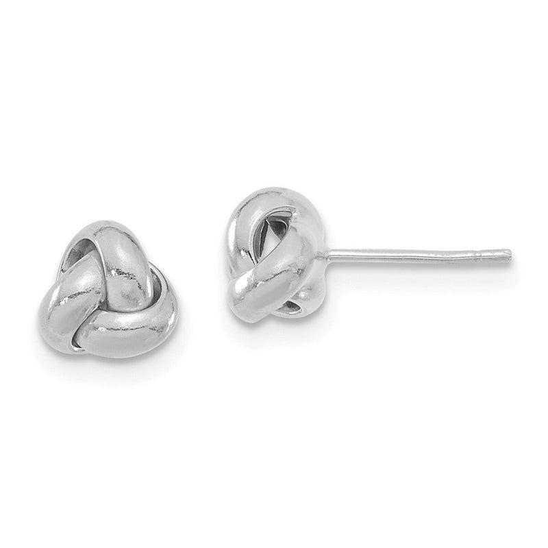 14K Weißgold Poliert Liebe Knoten Ohrstecker