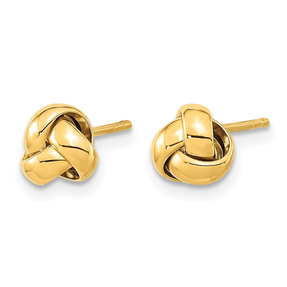 14K Gelbgold Poliert Liebe Knoten Ohrstecker