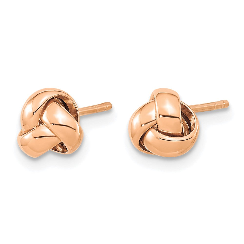 14K Roségold Poliert Liebe Knoten Ohrstecker