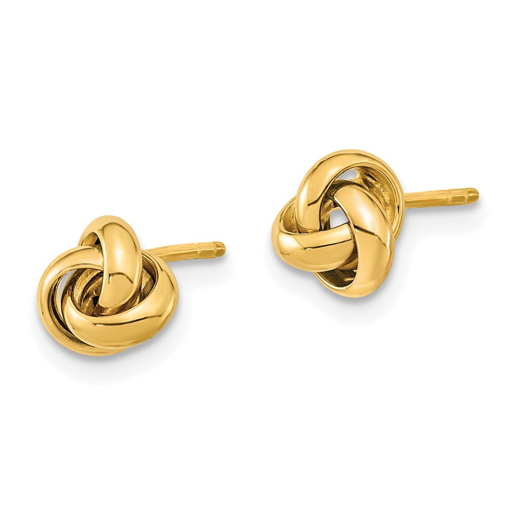 14K Gelbgold Poliert Liebe Knoten Ohrstecker