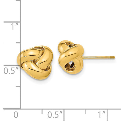14K Gelbgold Poliert Liebe Knoten Ohrstecker
