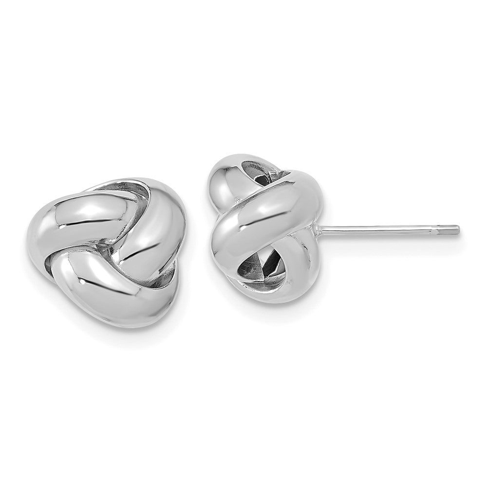 14K Weißgold Poliert Liebe Knoten Ohrstecker