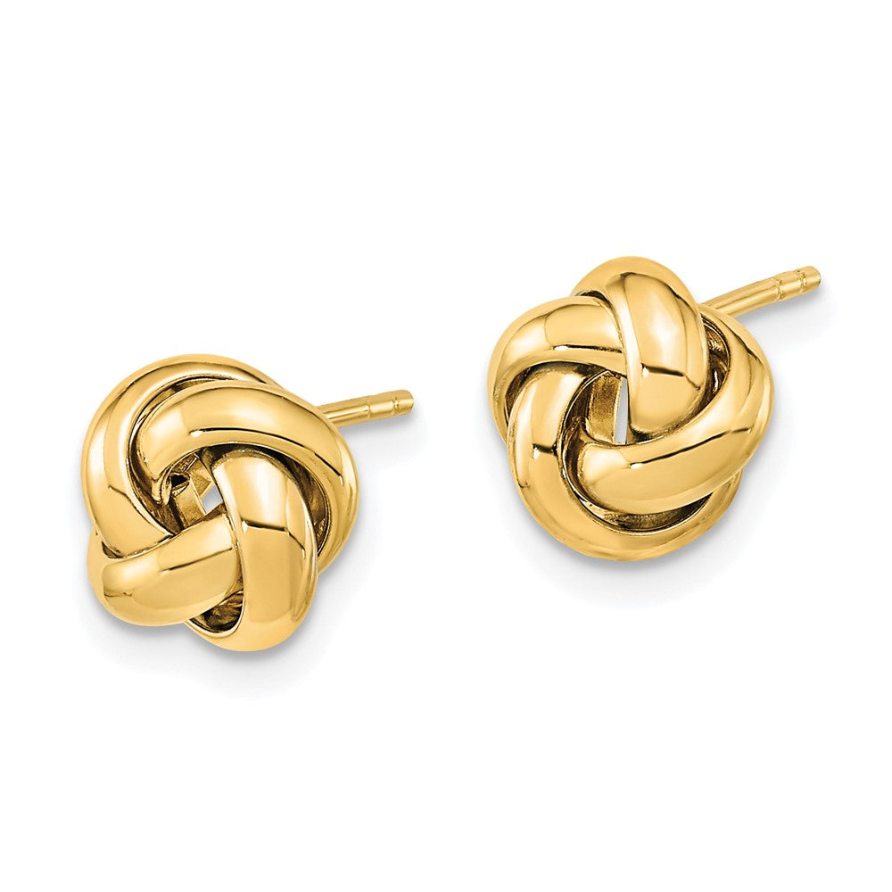 14K Gelbgold Poliert Liebe Knoten Ohrstecker