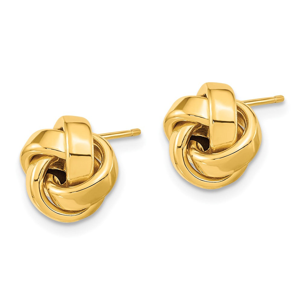 14K Gelbgold Poliert Liebe Knoten Ohrstecker