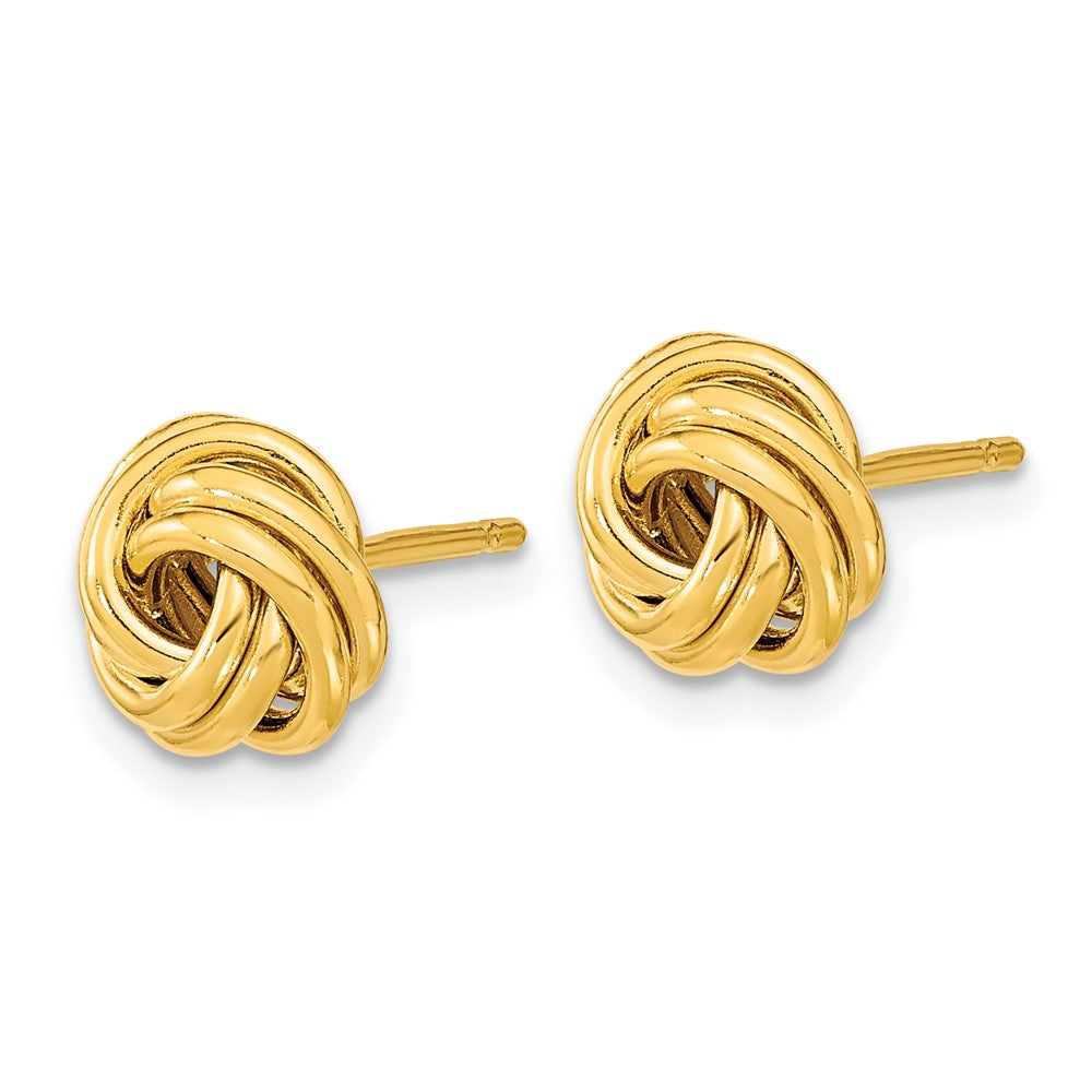 14K Gelbgold Poliert Liebe Knoten Ohrstecker