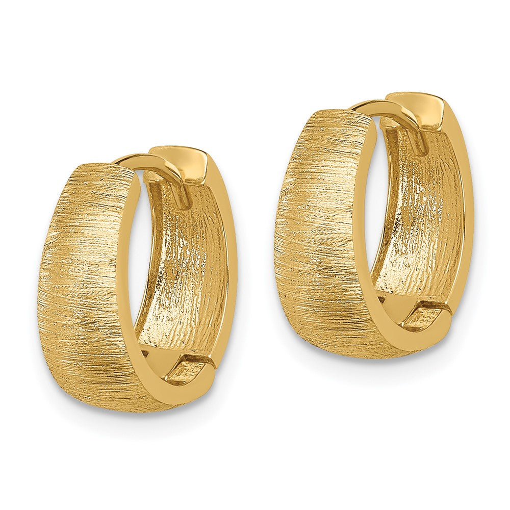 14K Gelbgold Strukturiert Creolen