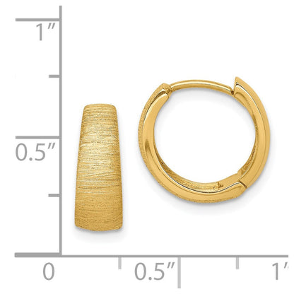 14K Gelbgold Strukturiert Creolen