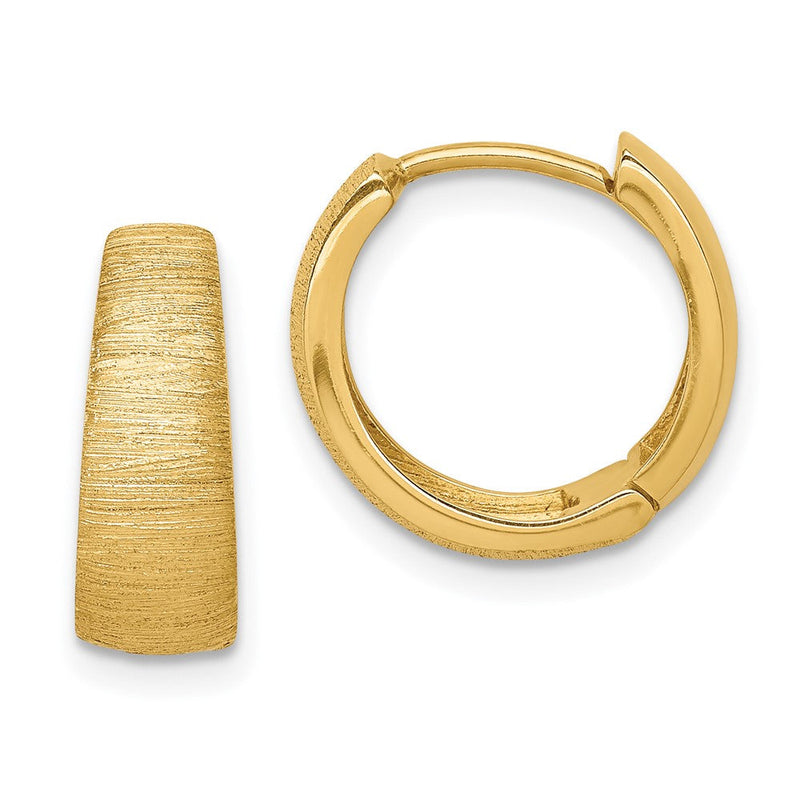 14K Gelbgold Strukturiert Creolen