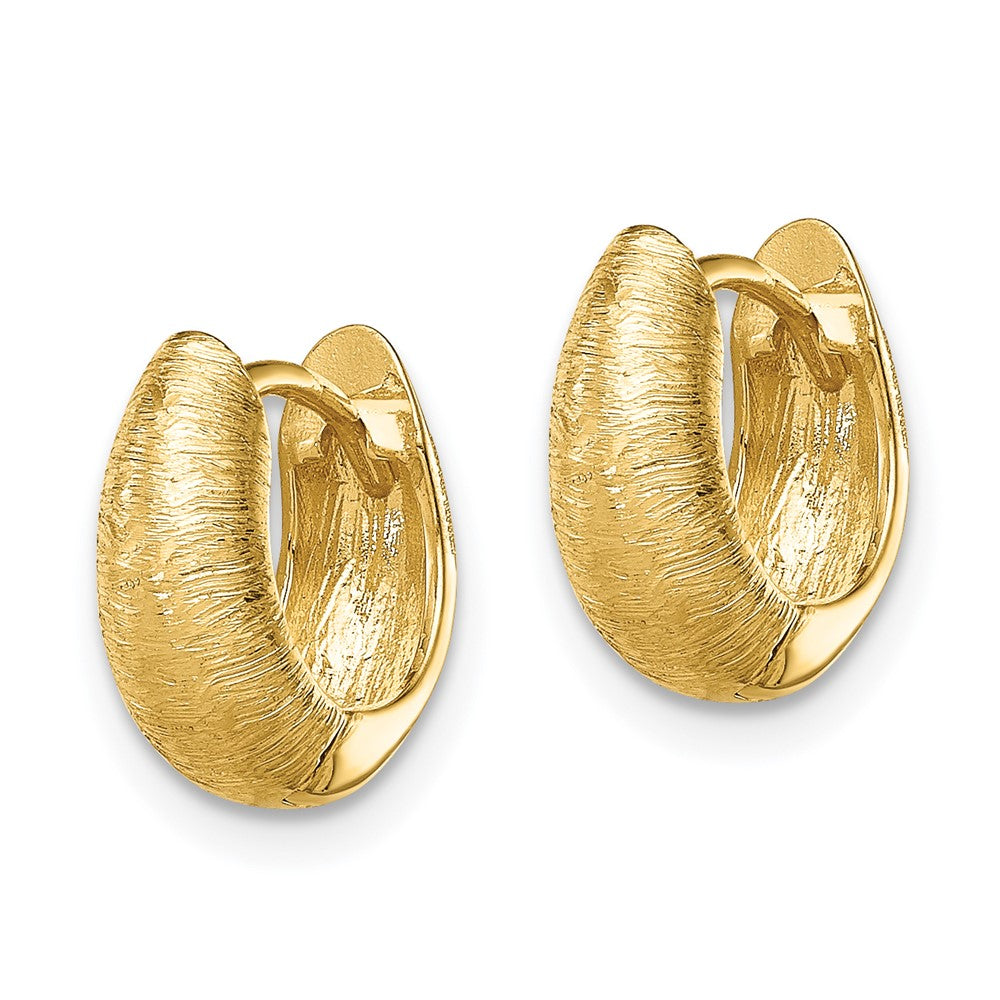 14K Gelbgold Strukturiert Creolen