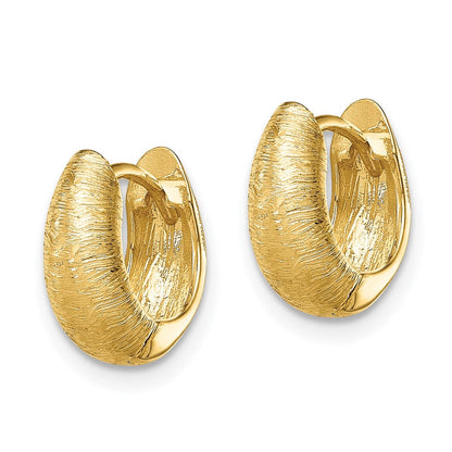14K Gelbgold Strukturiert Creolen