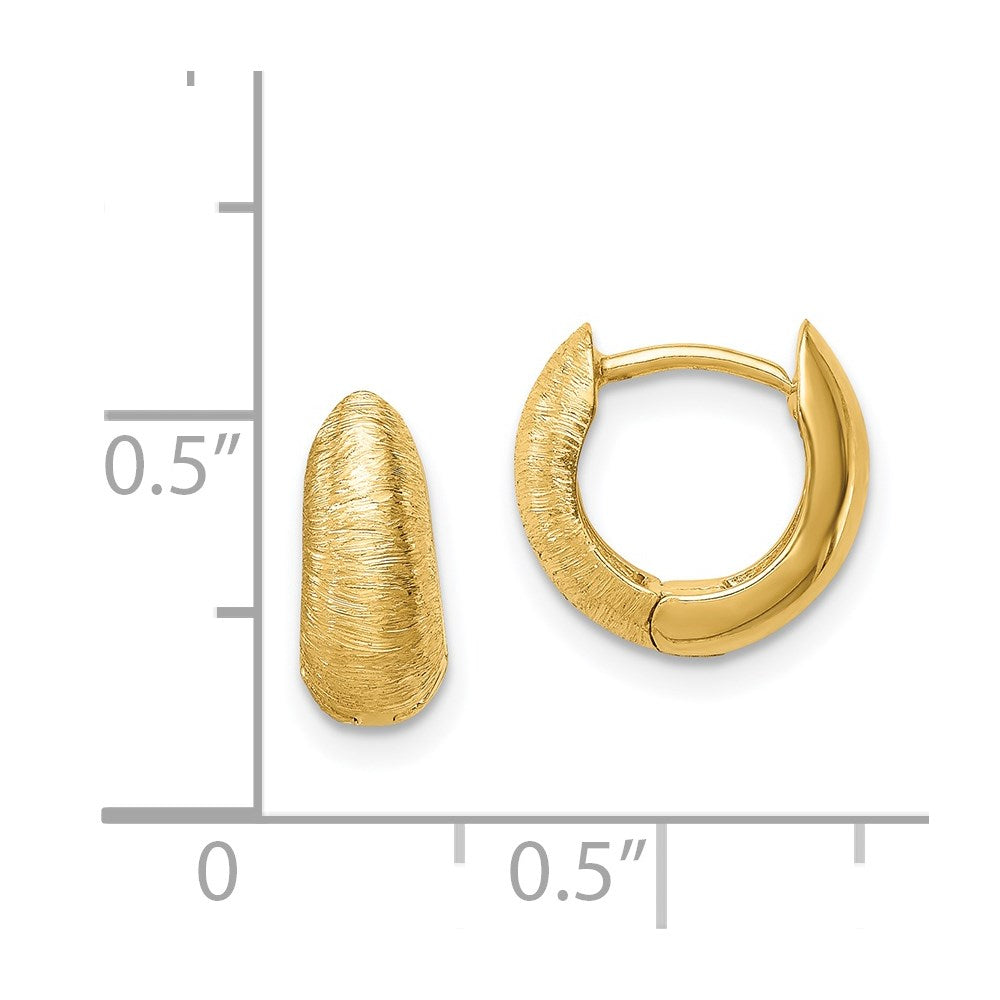 14K Gelbgold Strukturiert Creolen