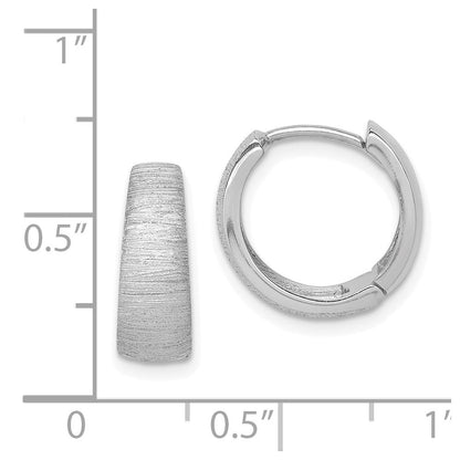 14K Weißgold Strukturiert Creolen