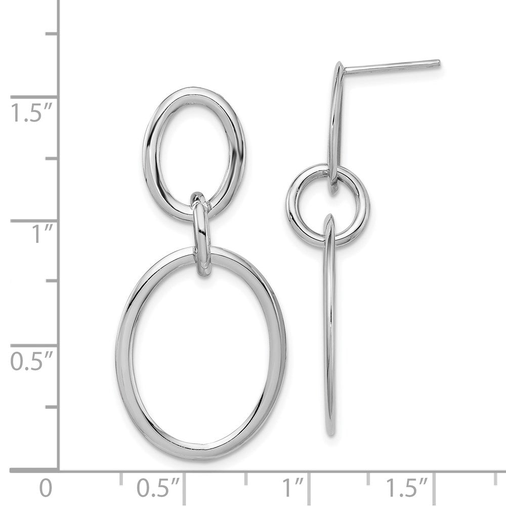 14K Weißgold Creolen