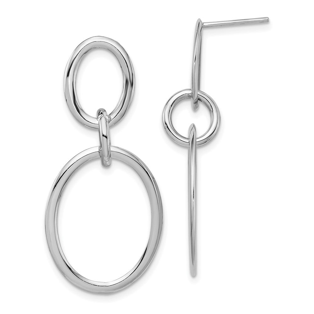 14K Weißgold Creolen