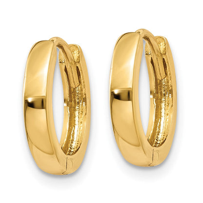 14K Gelbgold 2.25mm Rund Klappbar Creolen