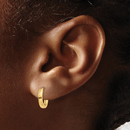 14K Gelbgold 2.25mm Rund Klappbar Creolen