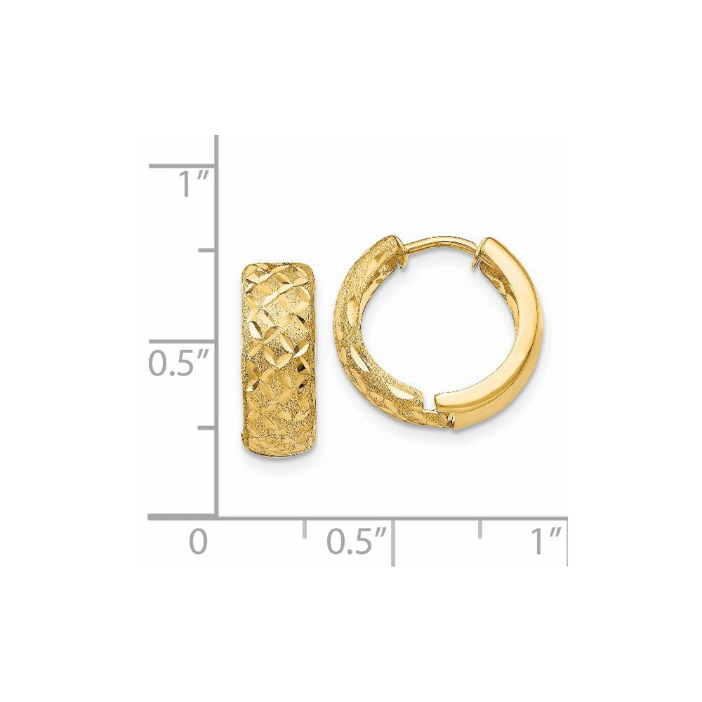 14K Gelbgold 5mm Klappbar Creolen