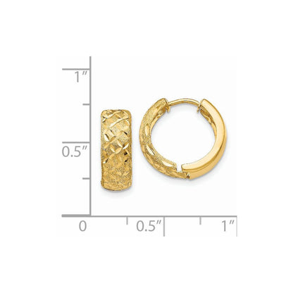 14K Gelbgold 5mm Klappbar Creolen