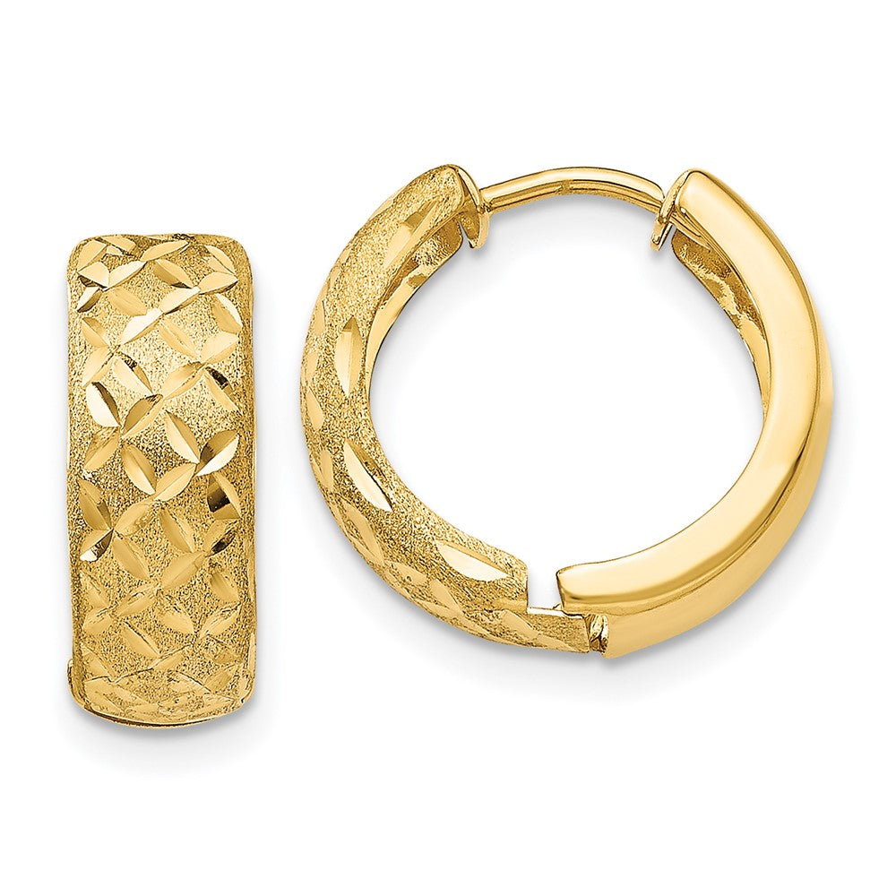 14K Gelbgold 5mm Klappbar Creolen