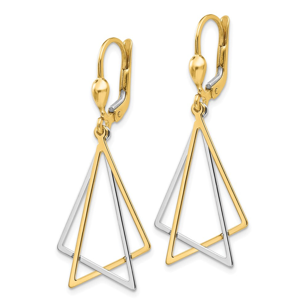 14K Bicolor Brisur Ohrhänger