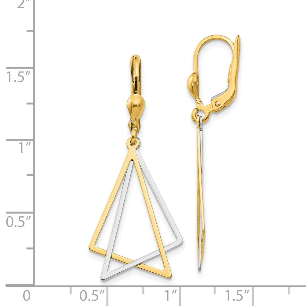 14K Bicolor Brisur Ohrhänger