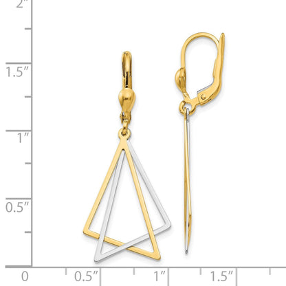 14K Bicolor Brisur Ohrhänger