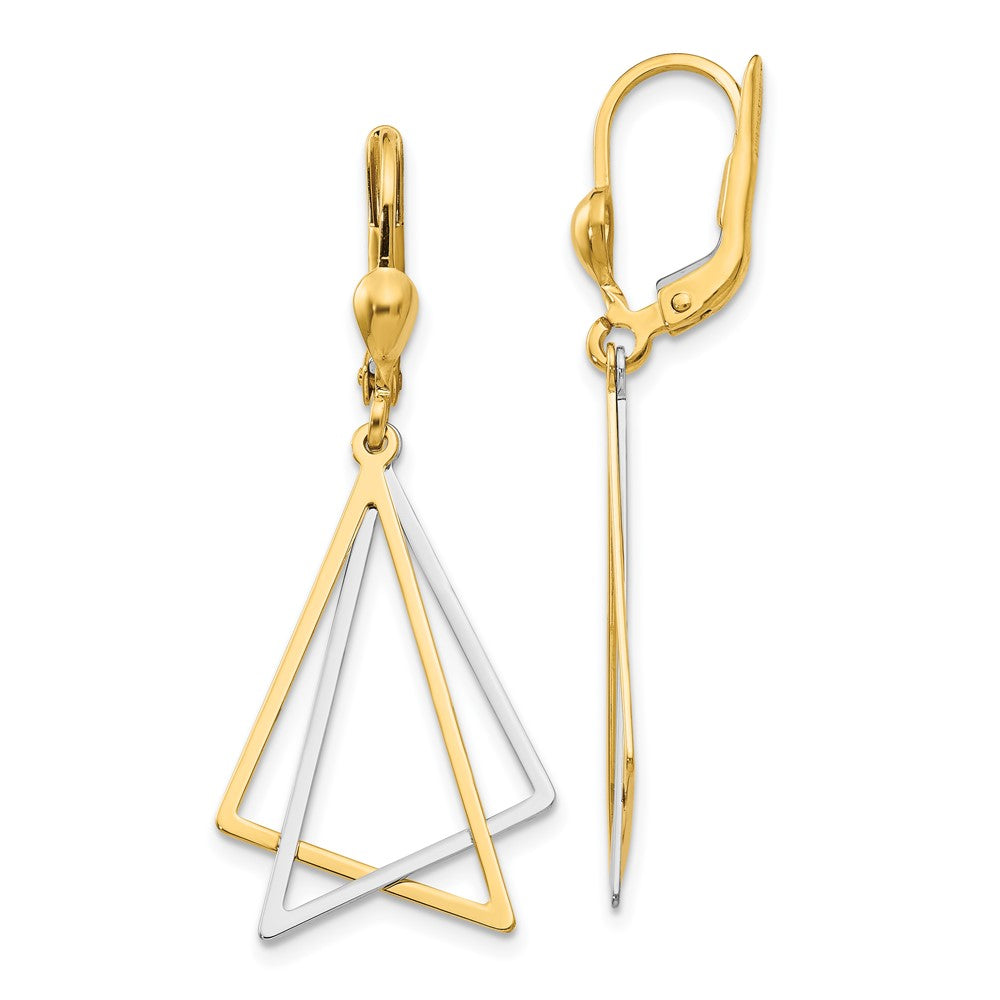 14K Bicolor Brisur Ohrhänger
