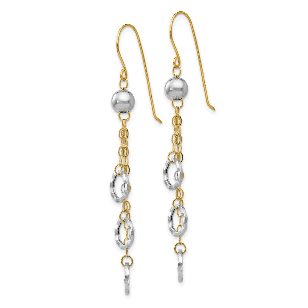 14K Bicolor Kreis Ohrhänger