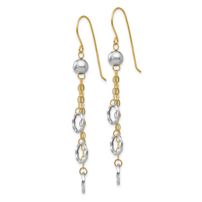 14K Bicolor Kreis Ohrhänger