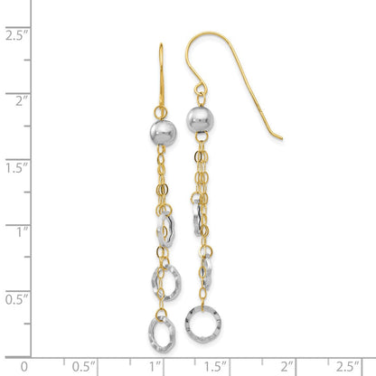 14K Bicolor Kreis Ohrhänger