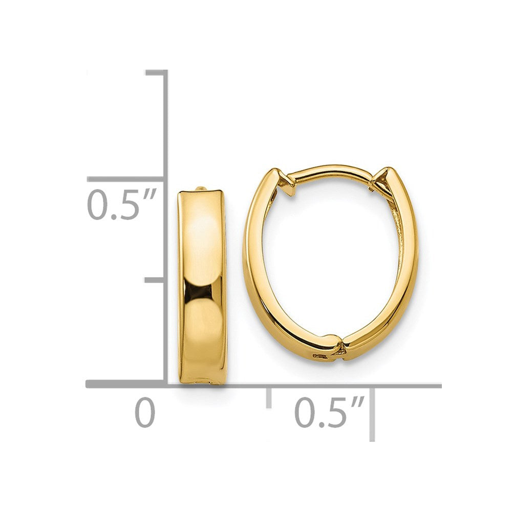 14K Gelbgold Poliert Klappbar Creolen