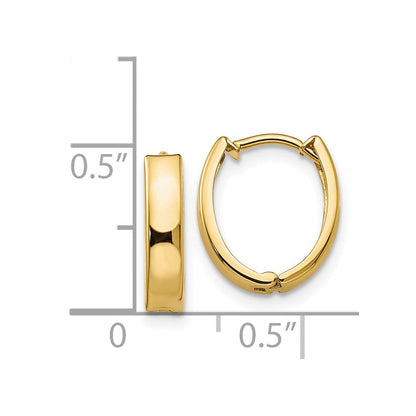 14K Gelbgold Poliert Klappbar Creolen
