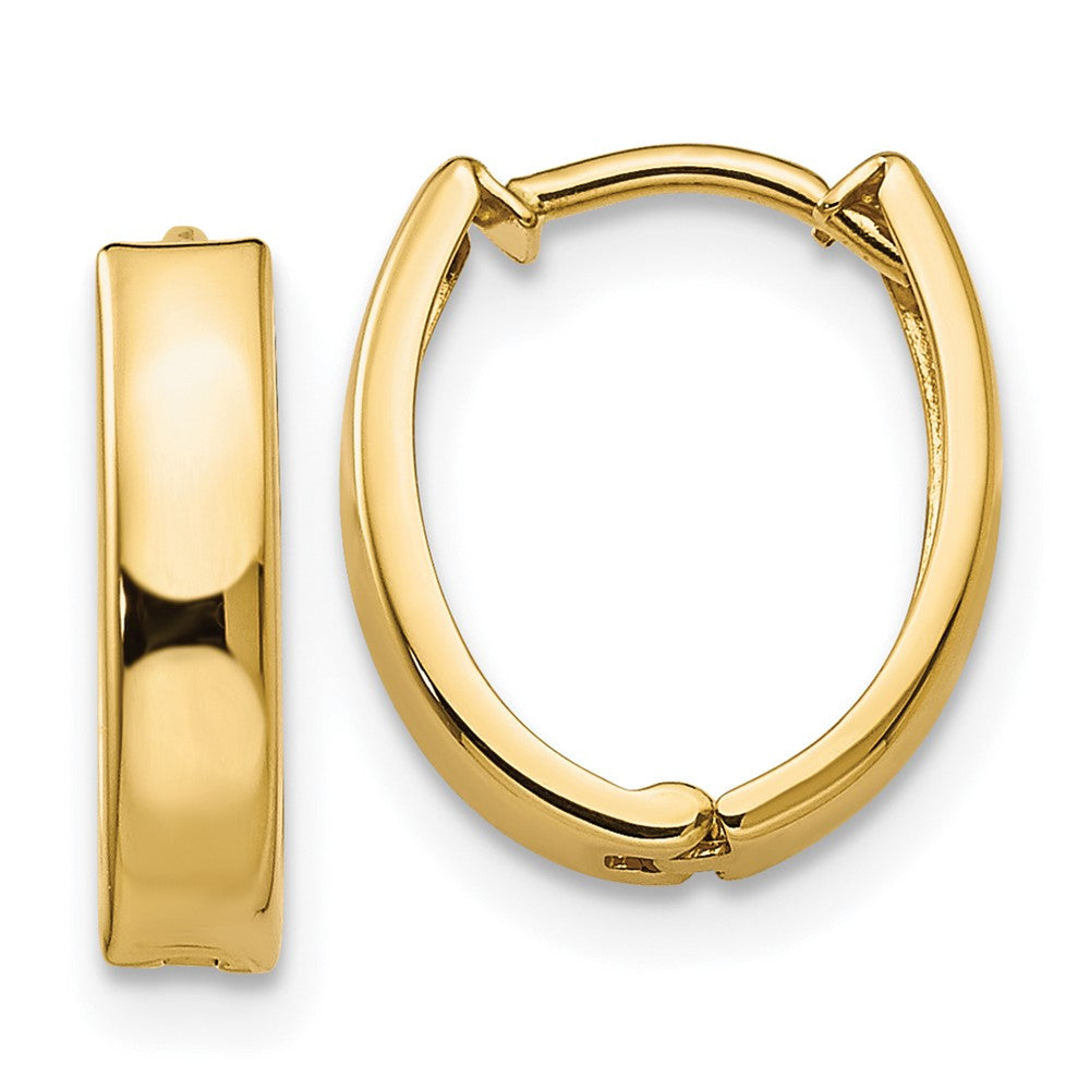 14K Gelbgold Poliert Klappbar Creolen
