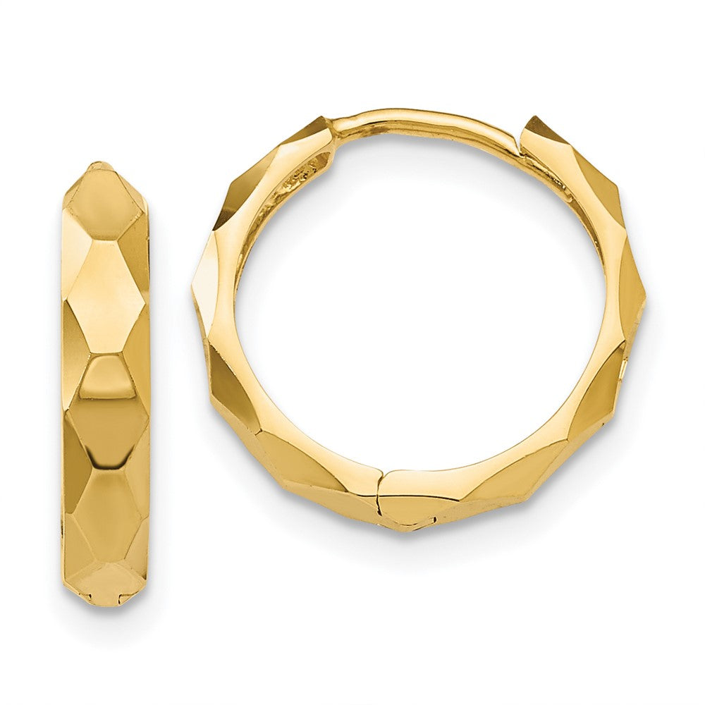 14K Gelbgold Diamantiert Creolen