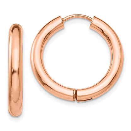 14K Roségold Klappbar Creolen