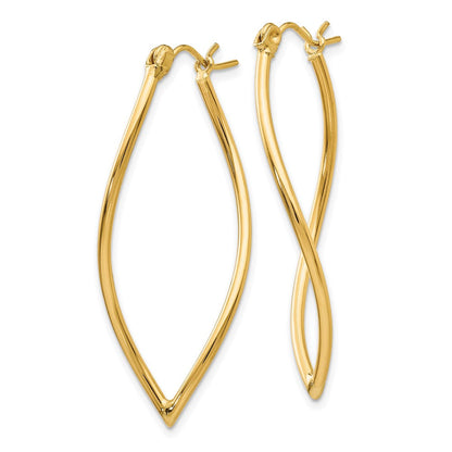 14K Gelbgold Poliert Fantasie Creolen