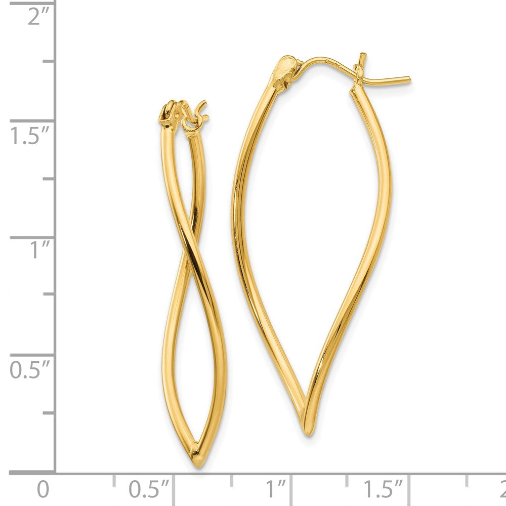 14K Gelbgold Poliert Fantasie Creolen