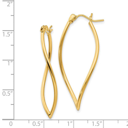 14K Gelbgold Poliert Fantasie Creolen