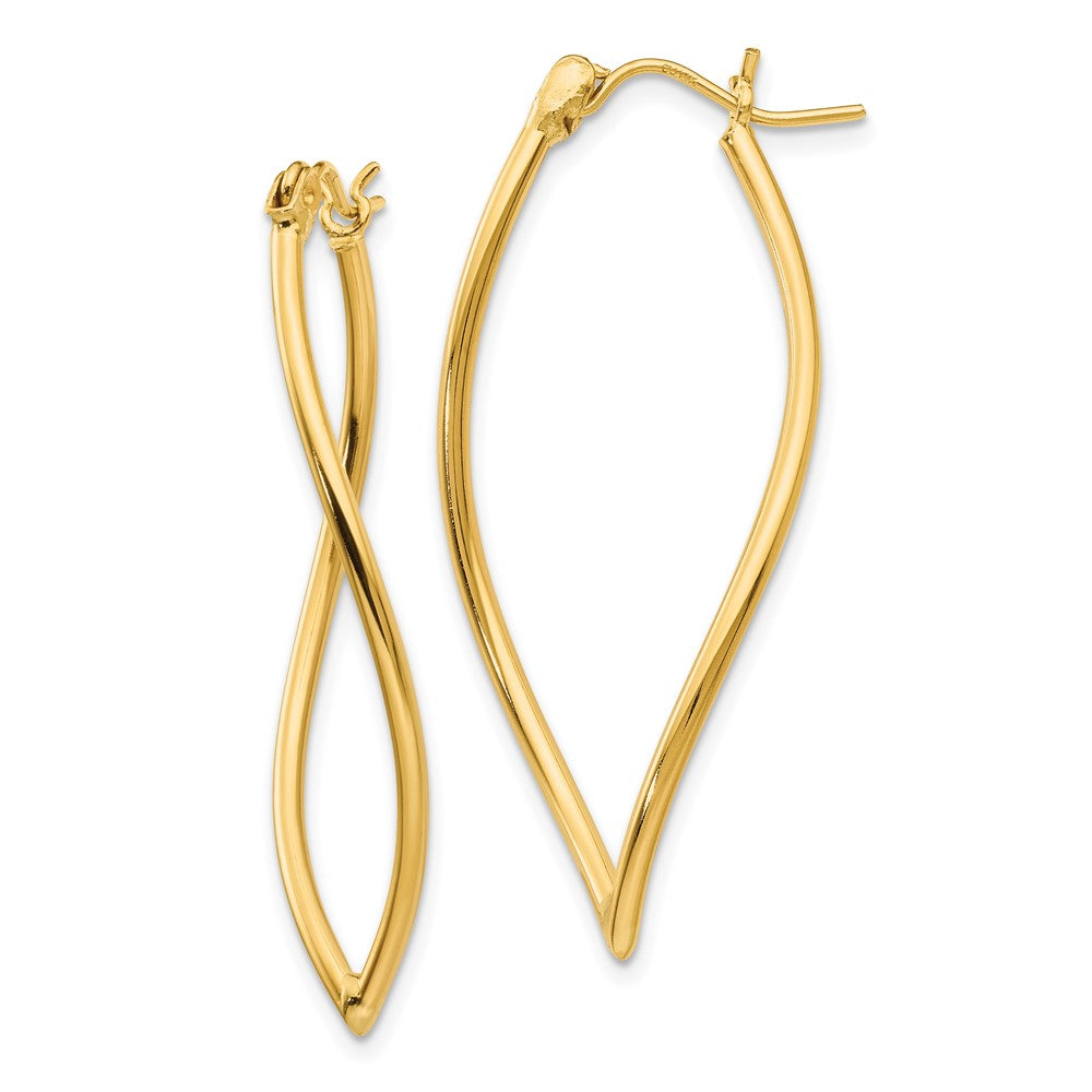 14K Gelbgold Poliert Fantasie Creolen