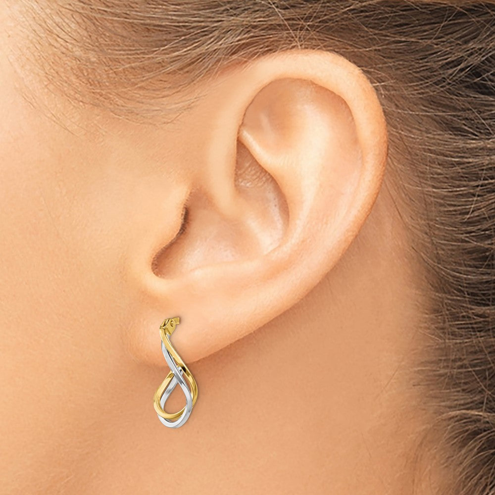 14K Bicolor Gedreht Creolen