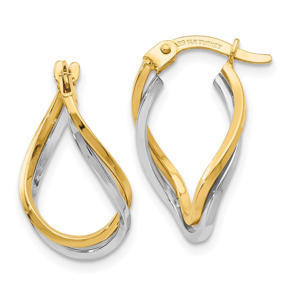14K Bicolor Gedreht Creolen