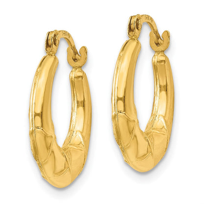 14K Gelbgold Hohl X Creolen