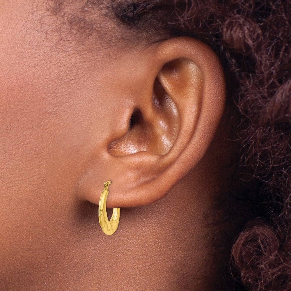 14K Gelbgold Hohl X Creolen