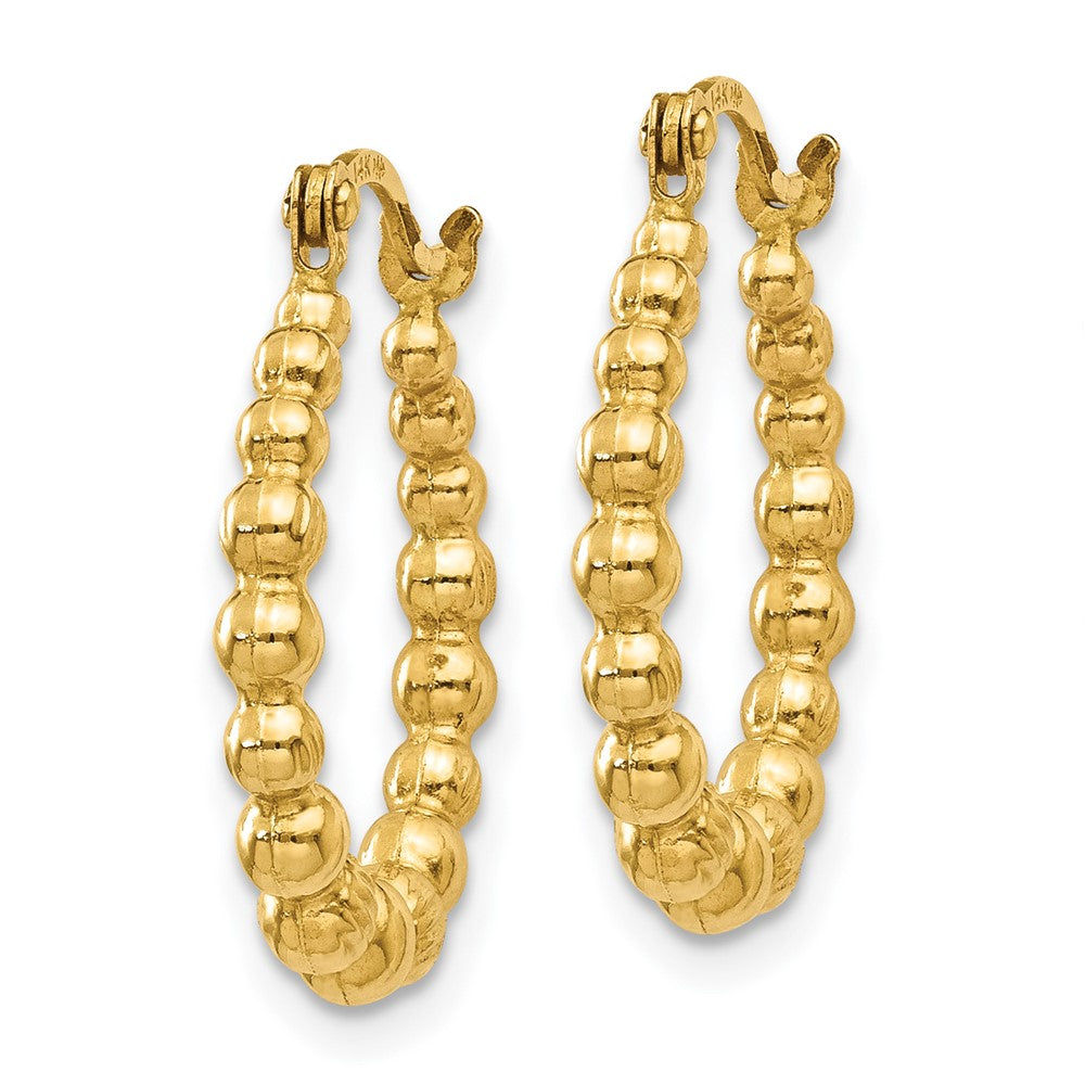 14K Gelbgold Gekugelt Creolen